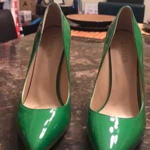 Green cute heels